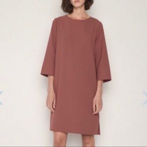 OAK + FORT mauve shift dress